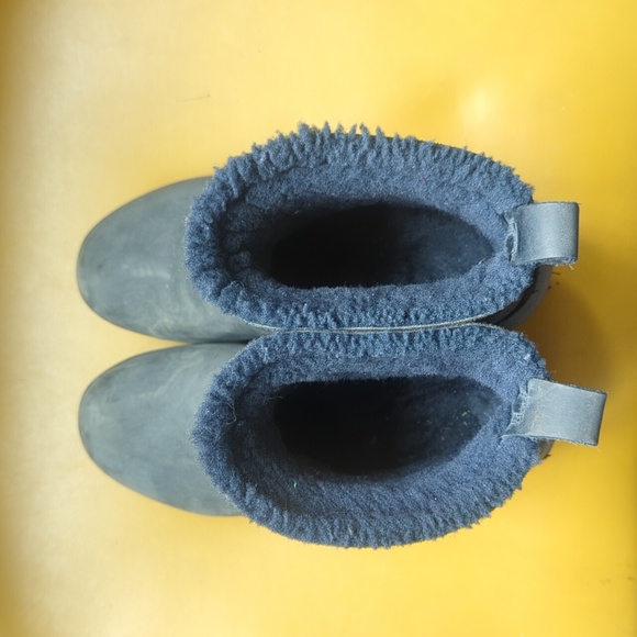 No. 6 pull on shearling clog boots, dark gray (fits size 7-8) - Picture 3 of 8